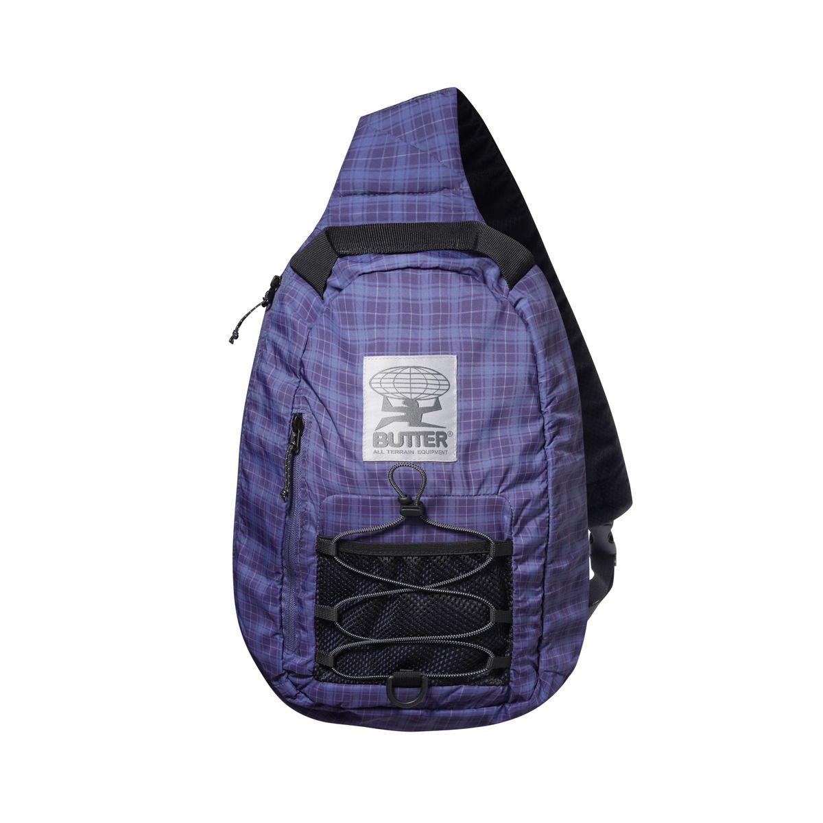 Butter Goods Express Shoulder Bag (Navy/Plaid)