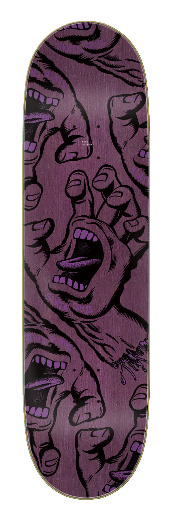 Santa Cruz Crowded Hand Deck 8.5