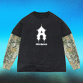 After Hours Gothic Layered Long Sleeve (Black/Camo)