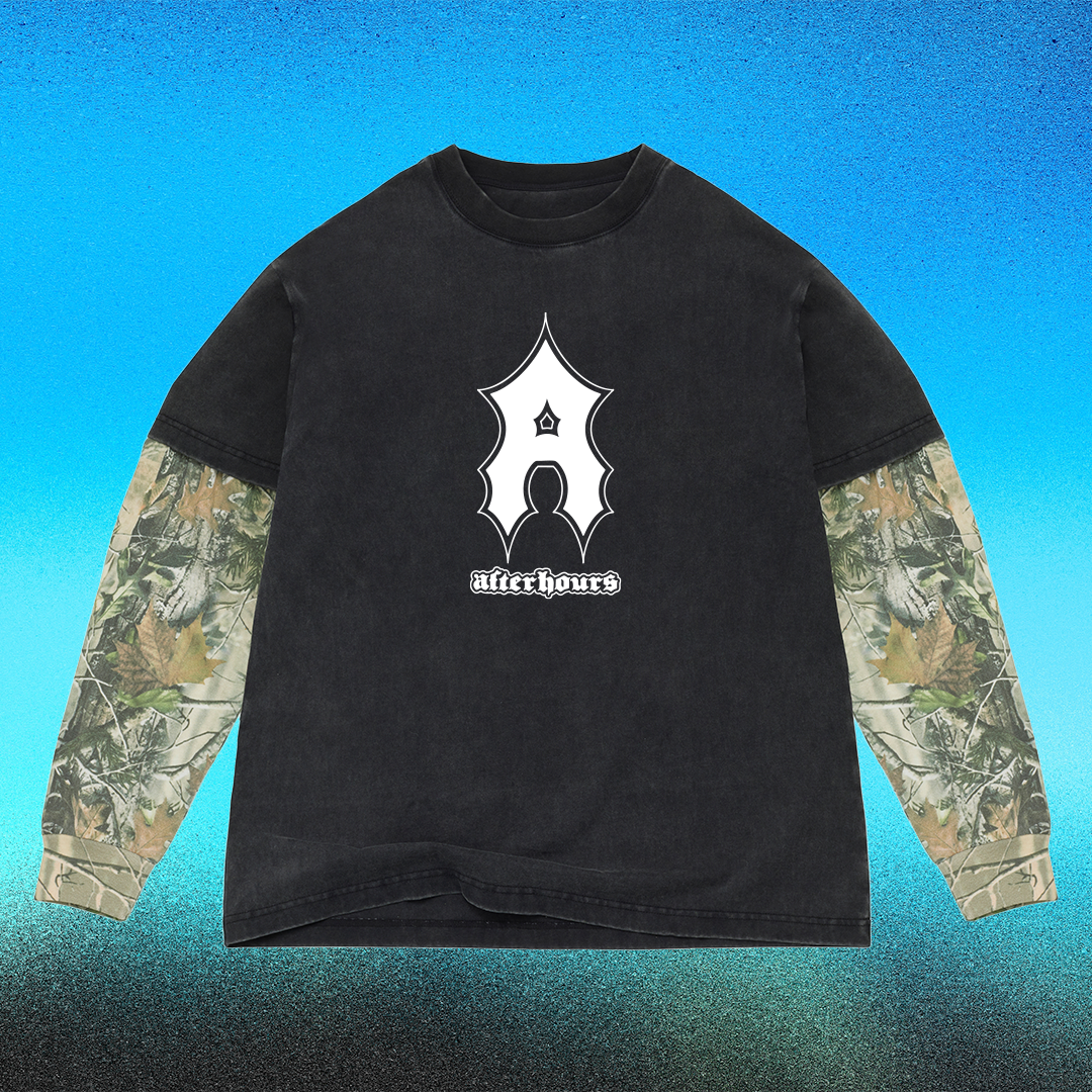 After Hours Gothic Layered Long Sleeve (Black/Camo)