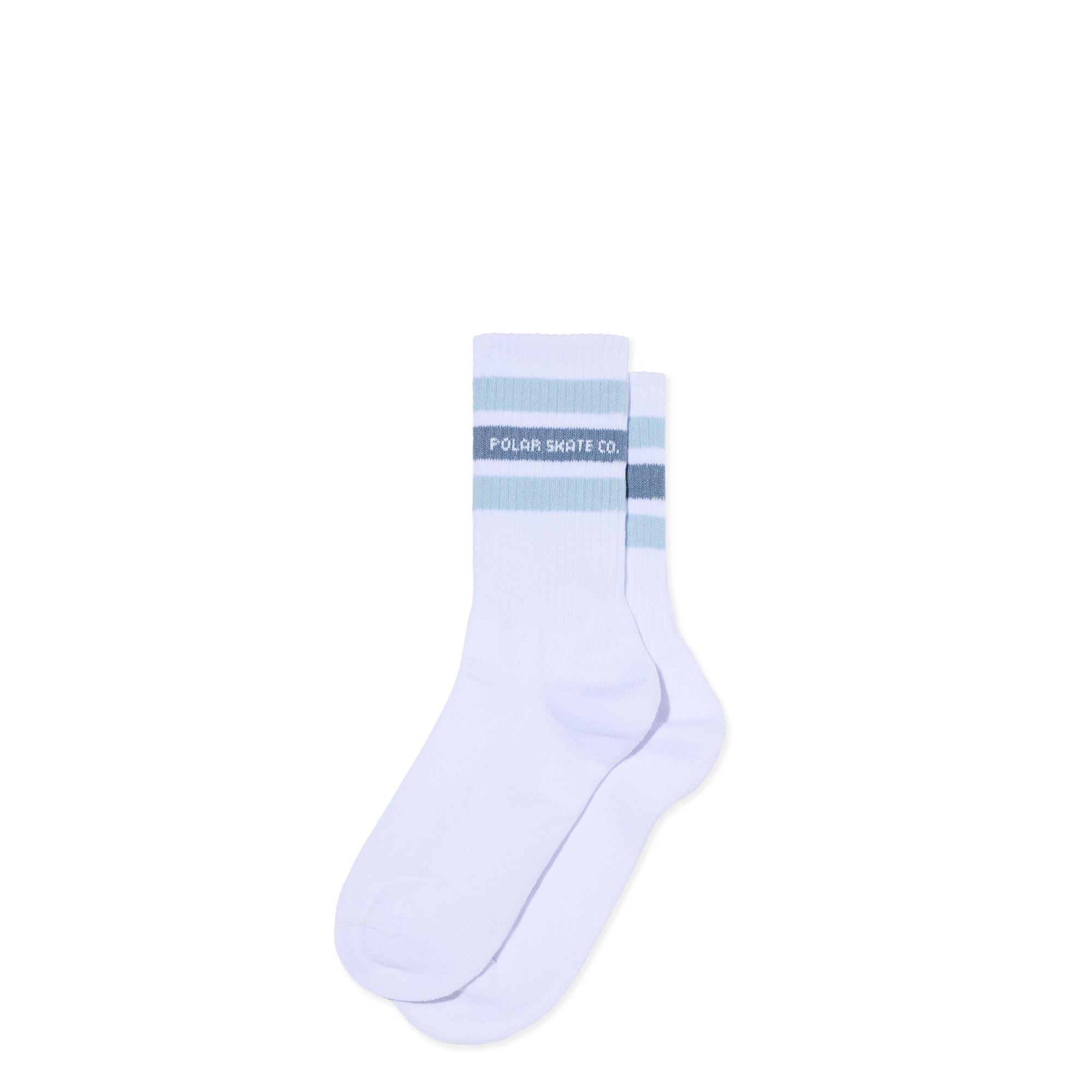 Polar Fat Stripe Socks (Light Blue)