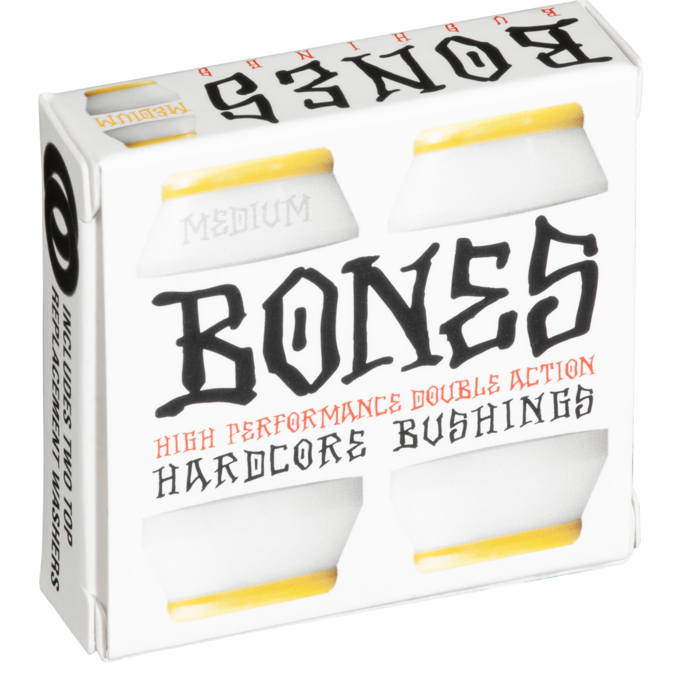Bones Hardcore Bushings Set White Yellow Medium