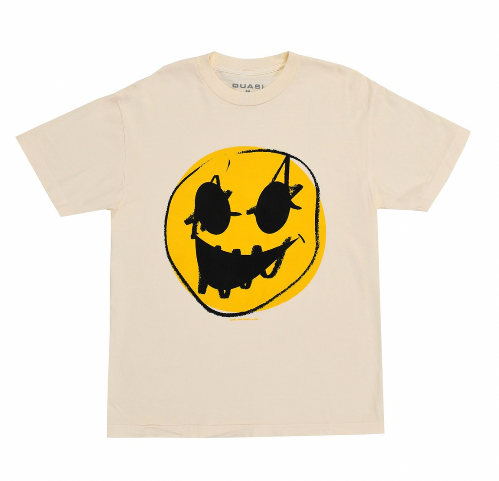 Quasi Haha Tshirt (Faded Cream)