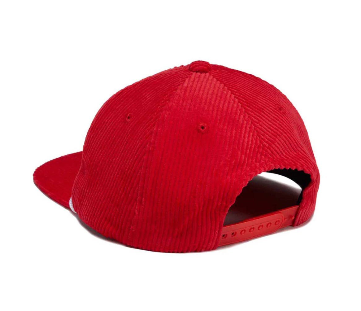 Autumn Cord 5-Panel Mesh Hat (Red)