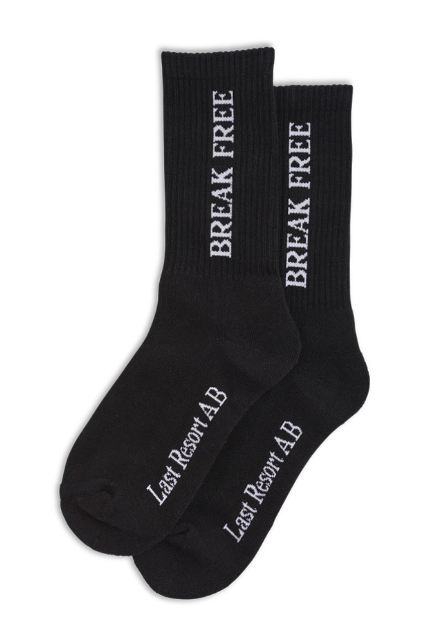 Last Resort Break Free Crew Socks (Black)