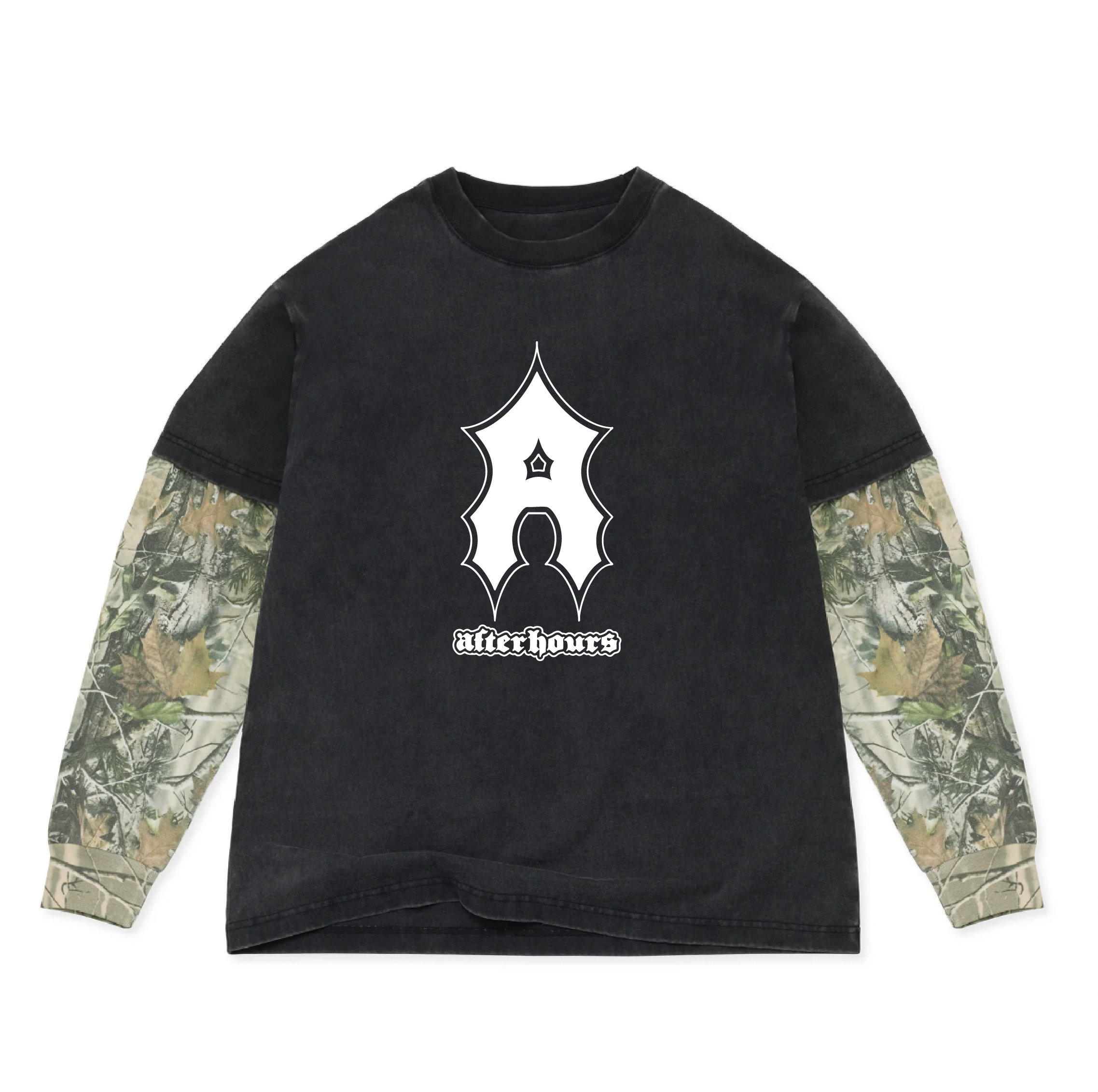 After Hours Gothic Layered Long Sleeve (Black/Camo)