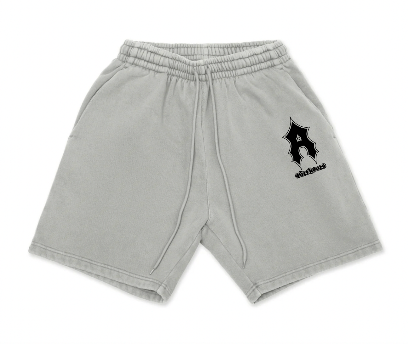 After Hours Gothic Sweat Shorts (Silver)