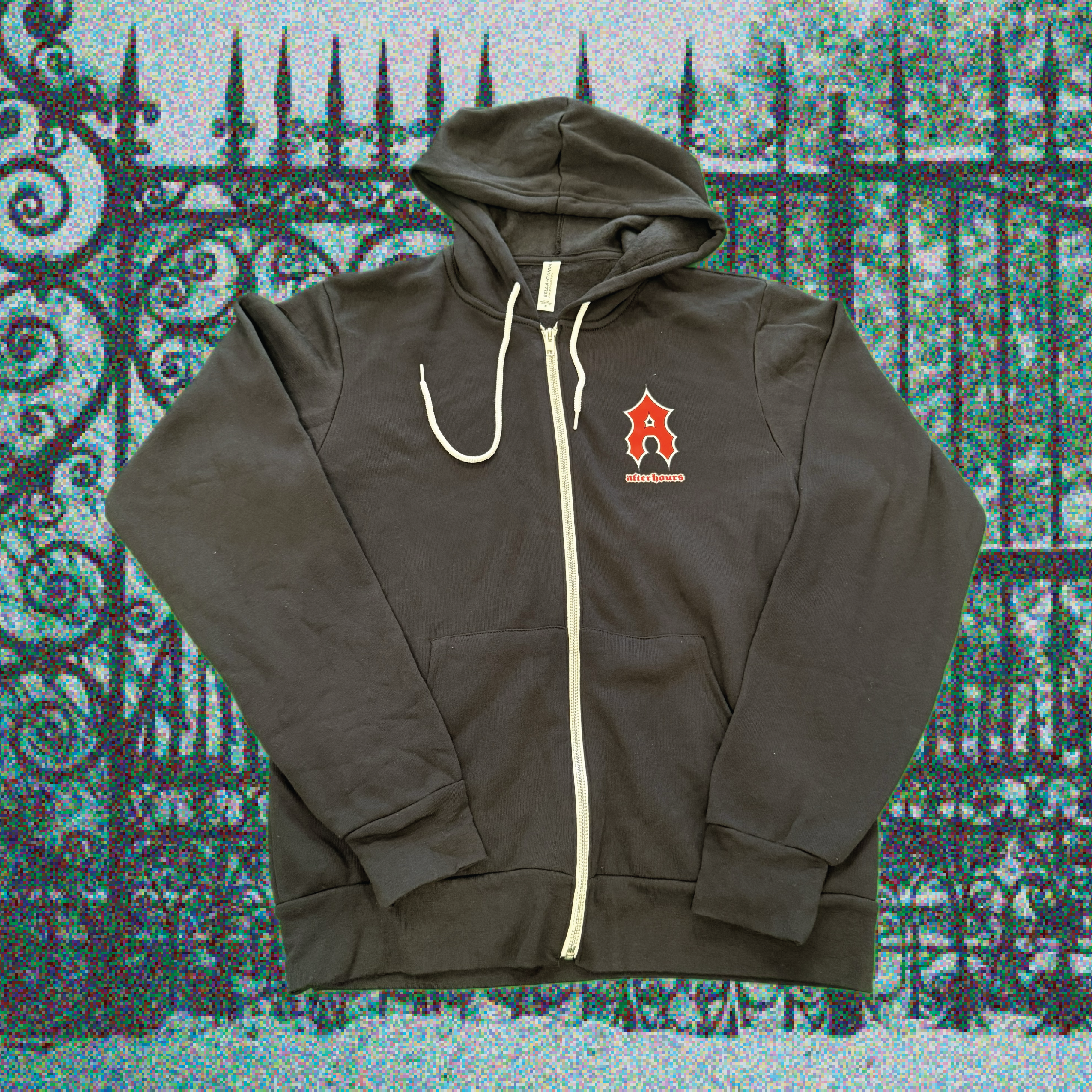 After Hours Gothic Lightweight Zip Hoodie (Black)
