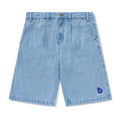 Butter Goods Pleated Denim Shorts (Washed Indigo)