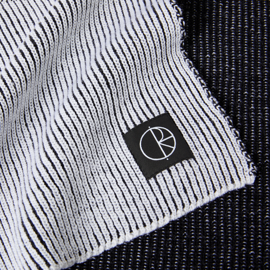 Polar Merino Lines Scarf (White/Black)
