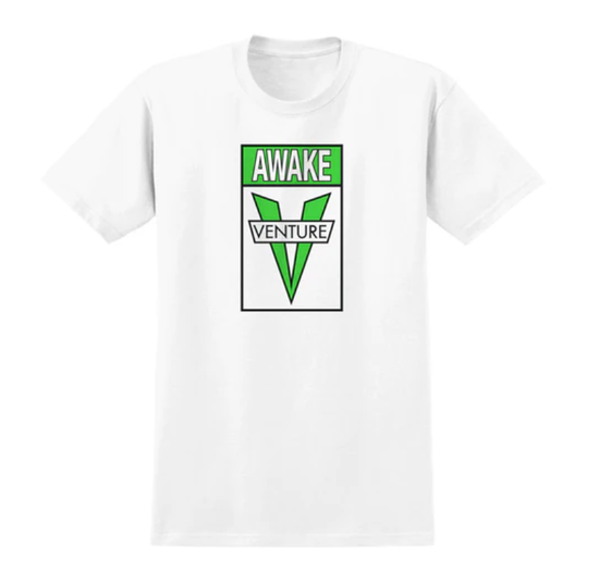 Venture Awake Tee (White/Green)