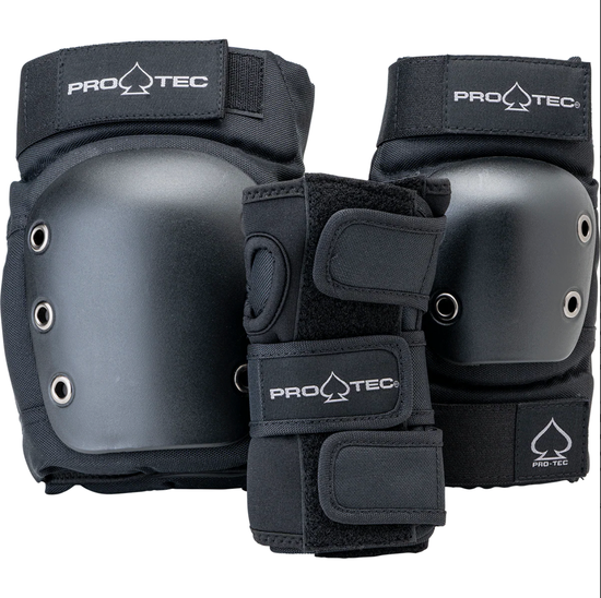 Pro-Tec Street Junior 3-Pack Pad Set (Black)