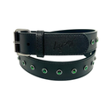 Loosey Rhinestone Belt (Black/Green)