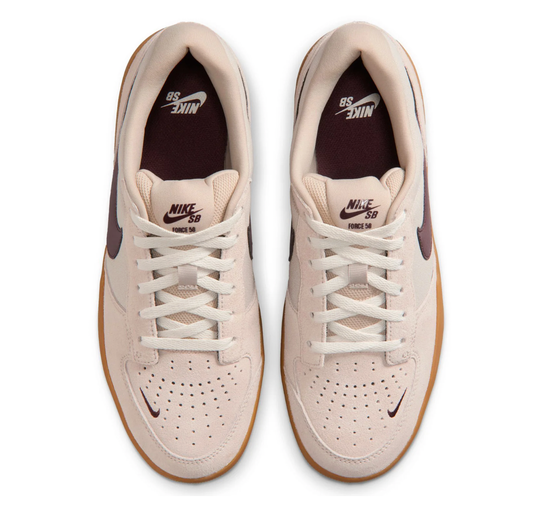 Nike SB Force 58 (Cream/Burgundy Crush)
